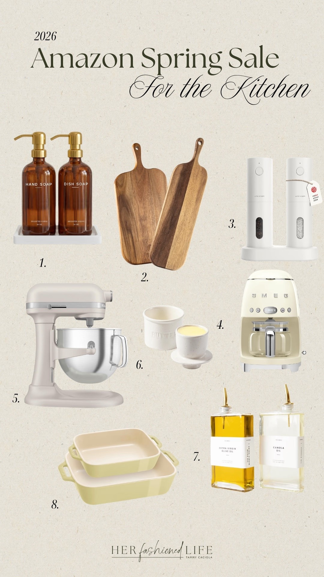 Amazon Spring Sale - For the Kitchen 👩🏽‍🍳 

So many cute spring items, more added each day. Early sale items! Big Sale starts March 25th! 

#SaleAlert #AmazonFinds #Kitchen #Utensils #Kitchenaide #Smeg #Deals #Soap #Oil #Baking #Cooking 