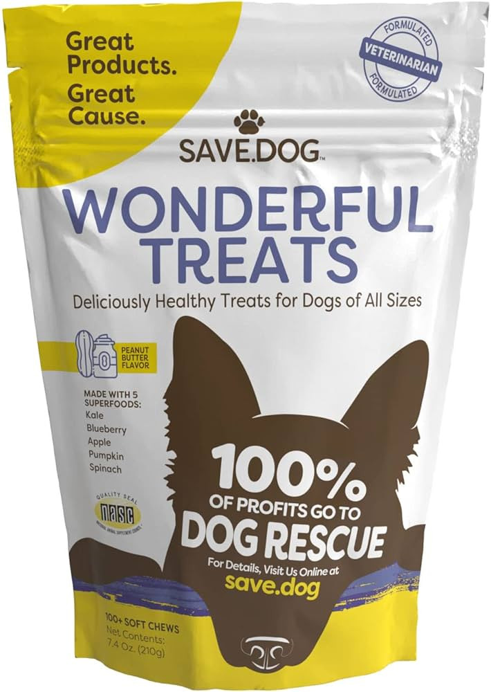 SAVE.DOG Healthy Dog Treats - Dog Training Treats Infused with Superfoods and Sweet Potato – fo... | Amazon (US)