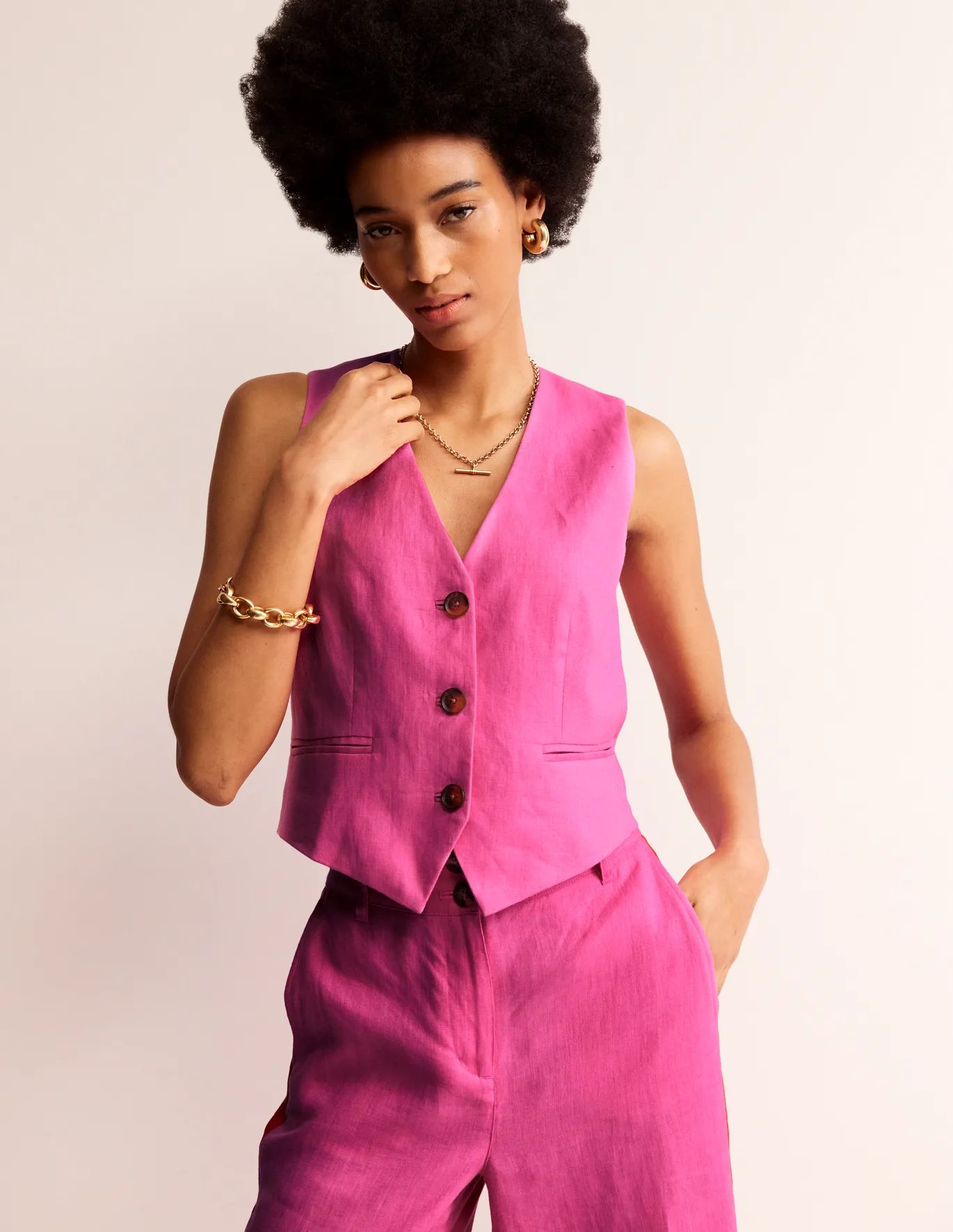 Tailored Linen Waistcoat | Boden (US)