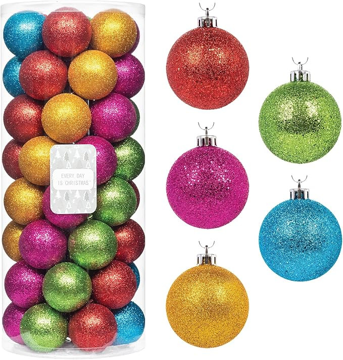 Every Day is Christmas Ornaments, Shatterproof Christmas Tree Ornament Set, Christmas Balls Decor... | Amazon (US)