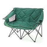 ARROWHEAD OUTDOOR Portable Folding Double Duo Camping Chair Loveseat w/ 2 Cup & Wine Glass Holder... | Amazon (US)