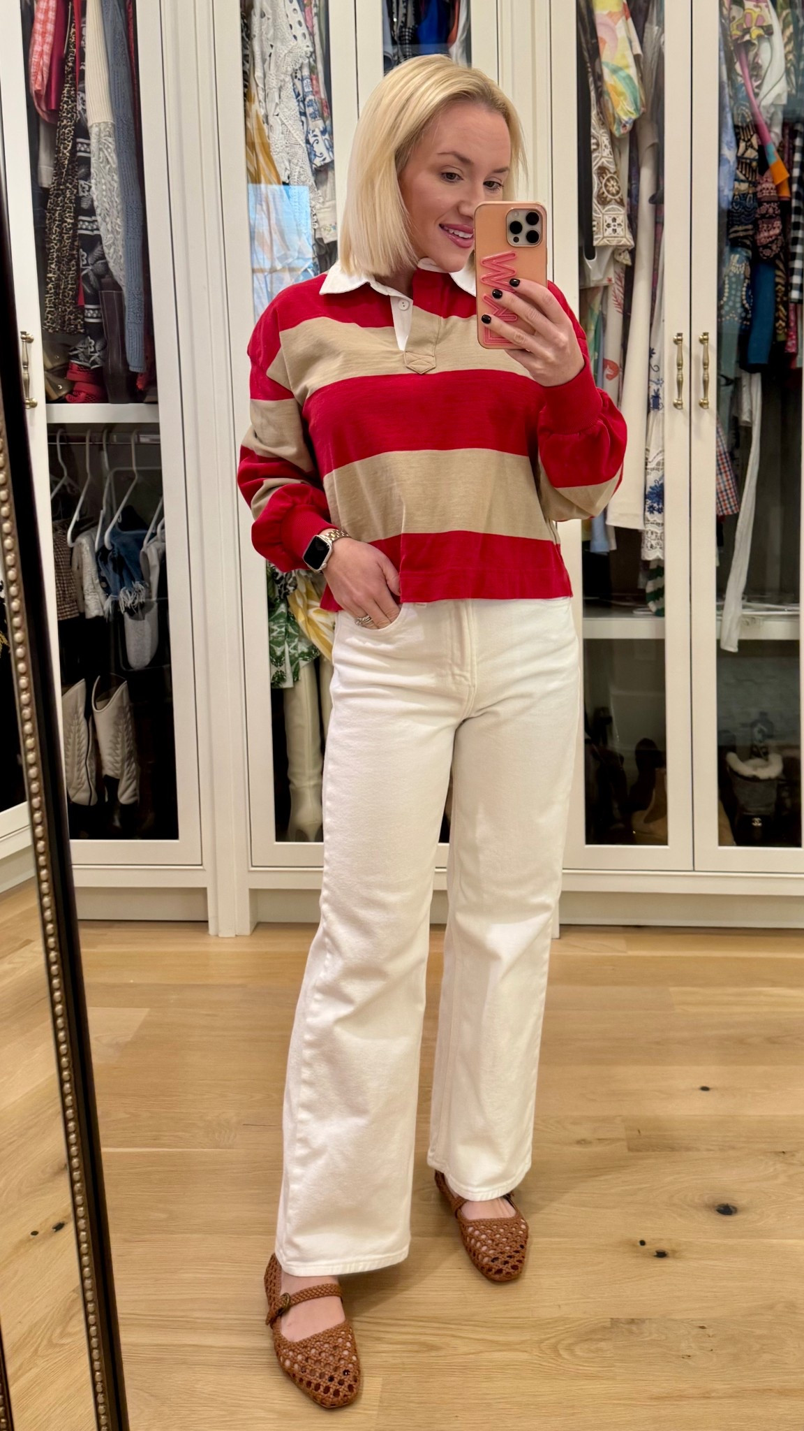 Tuckernuck Rugby Polo size XS. White denim. Amazon flats. Petite style. Fall look. Fall style. Mom style 

#LTKPetite #LTKmomlife #LTKootd