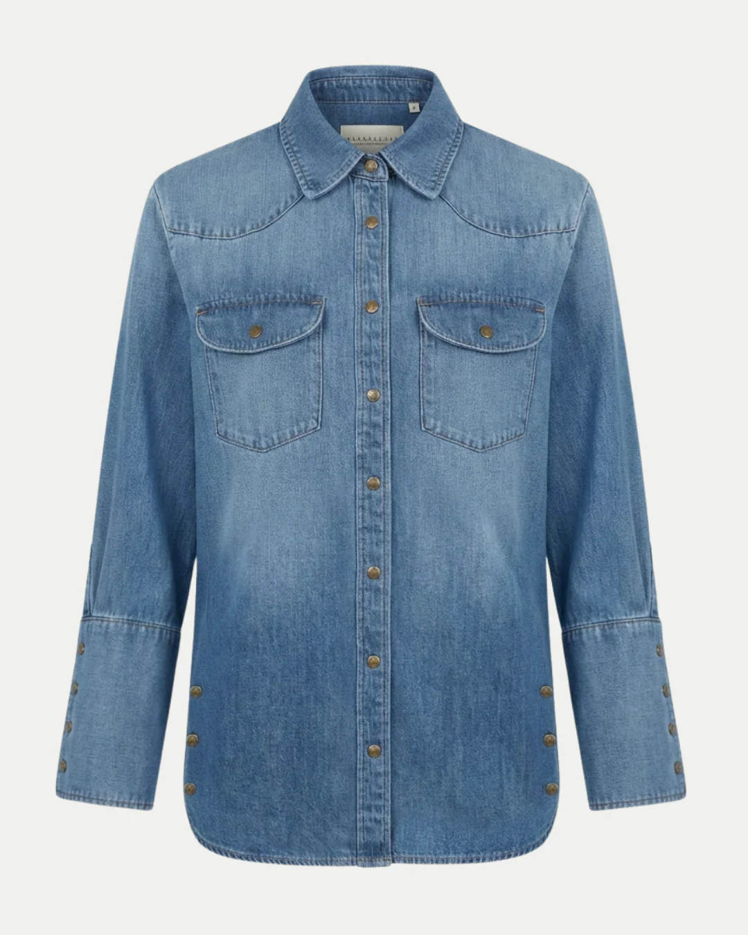 Farrah Denim Shirt in Indigo | Classic Six