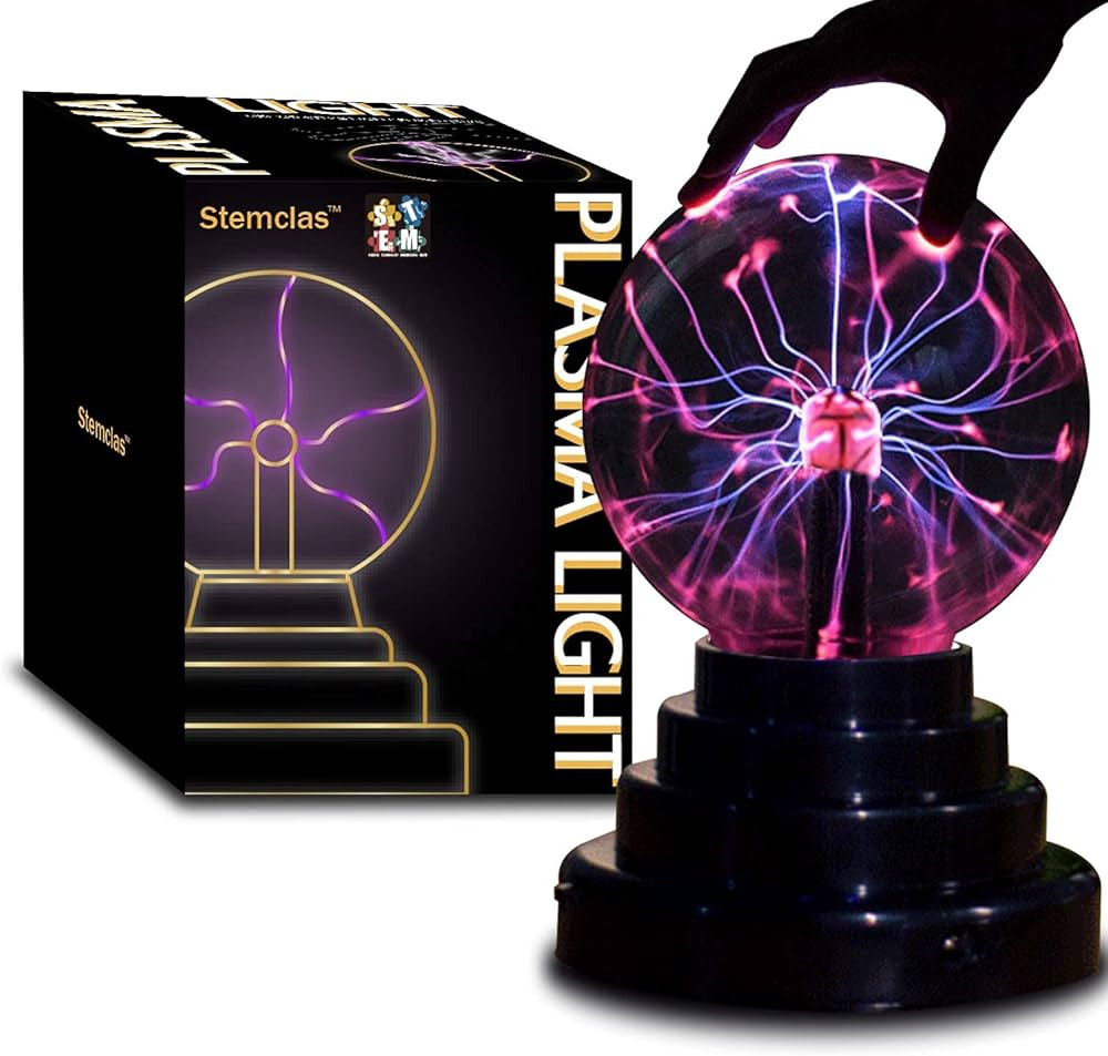 Stemclas Plasma Ball/Light/Lamp, Static Electricity Globe Electric Lightning Ball, Touch Sensitiv... | Amazon (US)