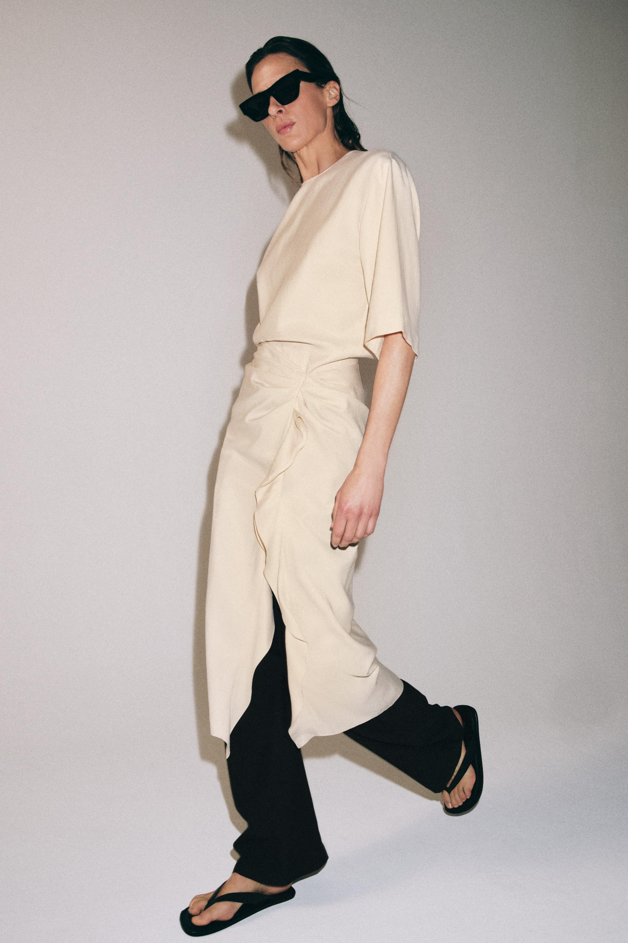 ZW COLLECTION DRAPED MIDI DRESS | Zara US