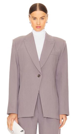 Sienna Oversized Blazer in Slate Grey | Revolve Clothing (Global)