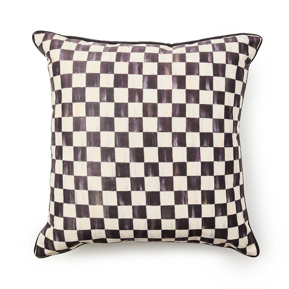 Courtly Check Printed Outdoor Pillow | MacKenzie-Childs