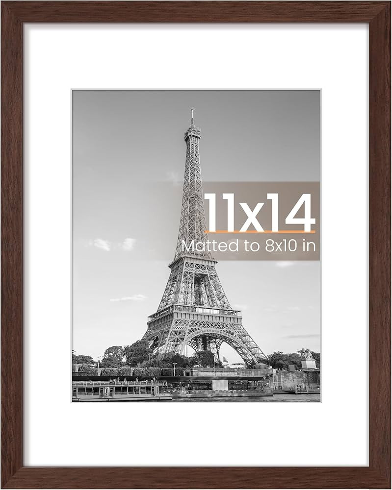 upsimples 11x14 Picture Frame, Display Pictures 8x10 with Mat or 11x14 Without Mat, Wall Hanging ... | Amazon (US)