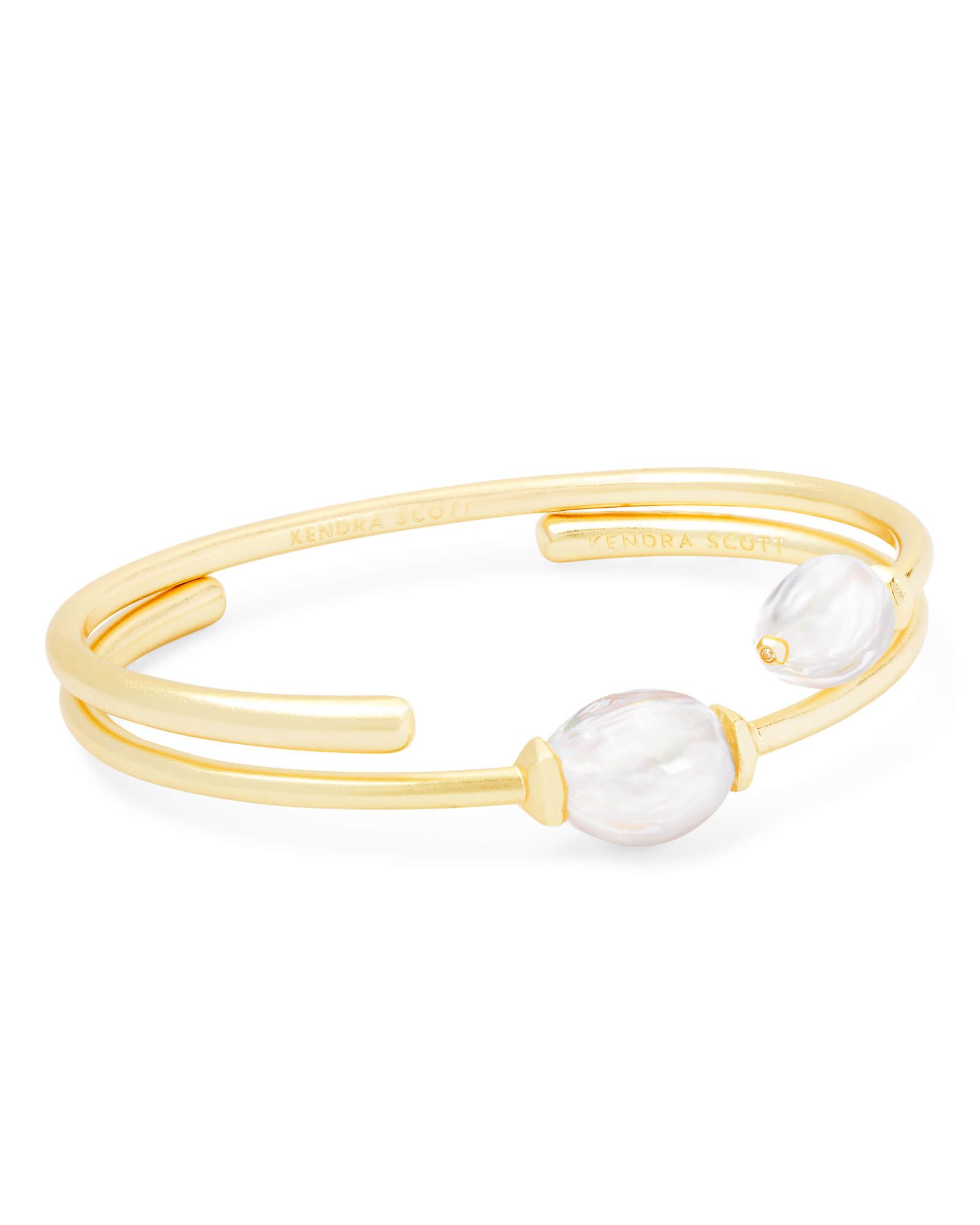 Amiya Gold Cuff Bracelet in Pearl | Kendra Scott