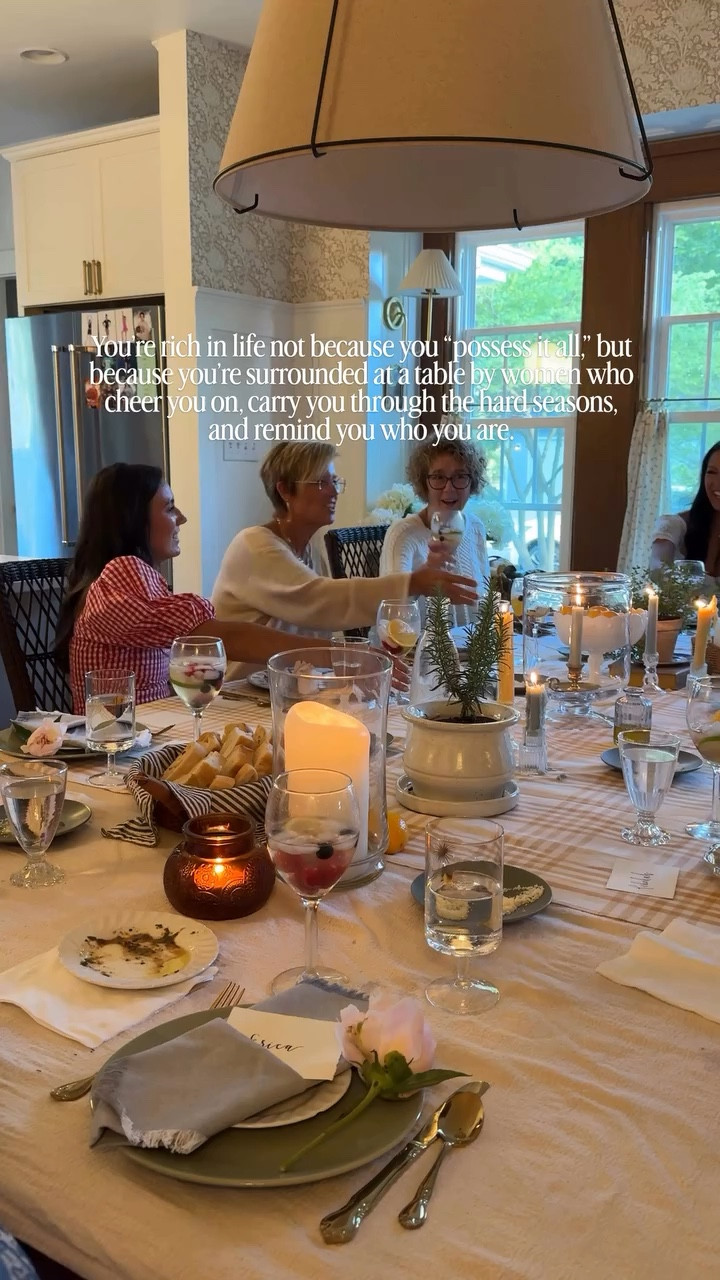 There is something sacred about women gathering around a table and choosing to show up for one another.

The older I get, the more I realize that a rich life has very little to do with having “everything” and so much to do with having people who see you, encourage you, laugh with you, pray for you, and remind you who you are when life feels heavy.

So here’s your reminder to text the friend, host the dinner, make the coffee date, stay a little longer around the table.

Tag the women who have made your life richer. 🤍

-

#WomenSupportingWomen #GatherAroundTheTable #MeaningfulFriendships #RichLife #CommunityOverComparison