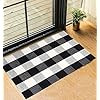 Ukeler Black and White Rug 2×3, Cotton Buffalo Plaid Rugs for Front Porch Machine Washable Cute ... | Amazon (US)