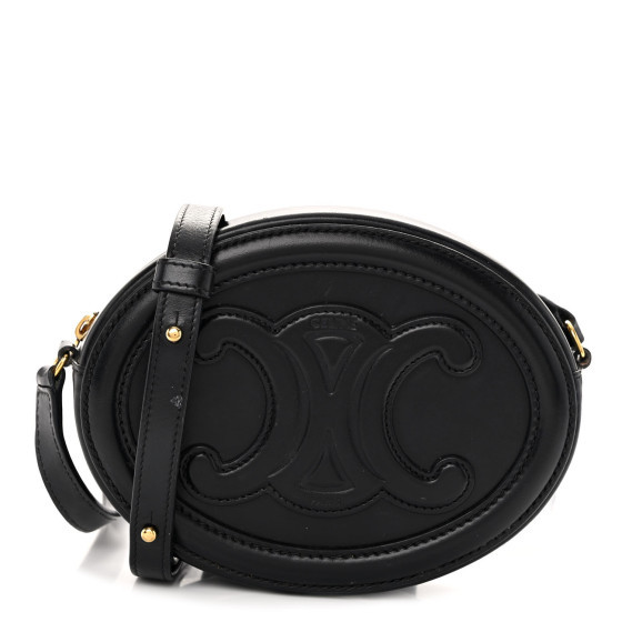 Smooth Calfskin Cuir Triomphe Oval Bag Black | FASHIONPHILE (US)