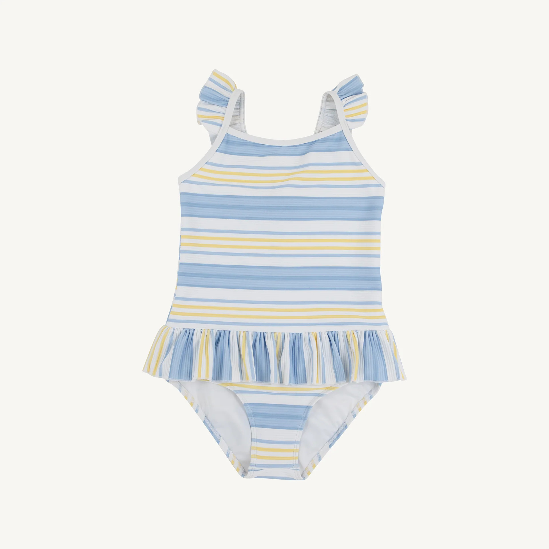 St. Lucia Swimsuit - Sobro Stripe with Worth Avenue White | The Beaufort Bonnet Company