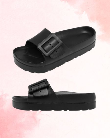 Platform Sandals with Arch Support, Adjustable Buckle Beach Sandal, Comfort Lightweight Ultra Cushion  Slides

#LTKSaleAlert #LTKStyleTip #LTKShoeCrush