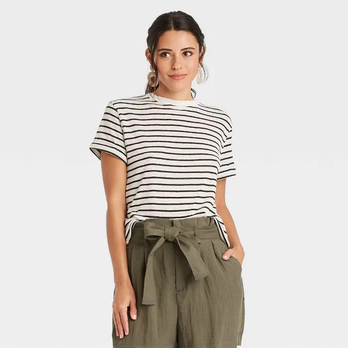 Women's Short Sleeve Linen T-Shirt - A New Day™ | Target