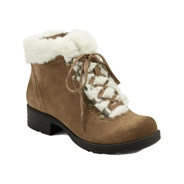 Earth Origins Women's Rada Faux Fur Lace Up Boot - Walmart.com | Walmart (US)
