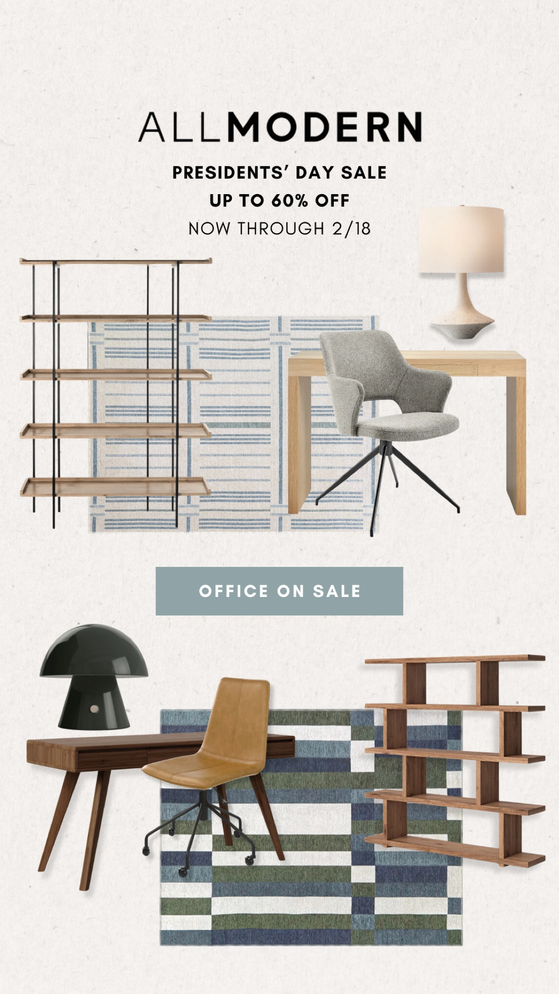 There are TONS of high-quality office furniture and decor pieces on sale for AllModern’s Presidents’ Day Sale. All of these items are up to 60% off plus free shipping on tons of styles! Shop now through 2/18

@allmodern #allmodernpartner #modernmadesimple

#LTKFindsUnder100 #LTKHome #LTKSaleAlert