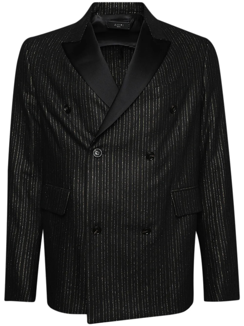 metallic-stripe double-breasted blazer | Farfetch Global