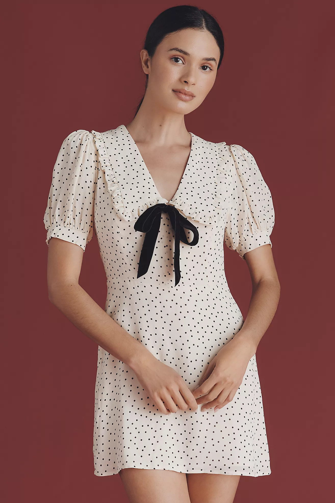 Reformation Kaylia Puff-Sleeve Mini Dress | Anthropologie (US)