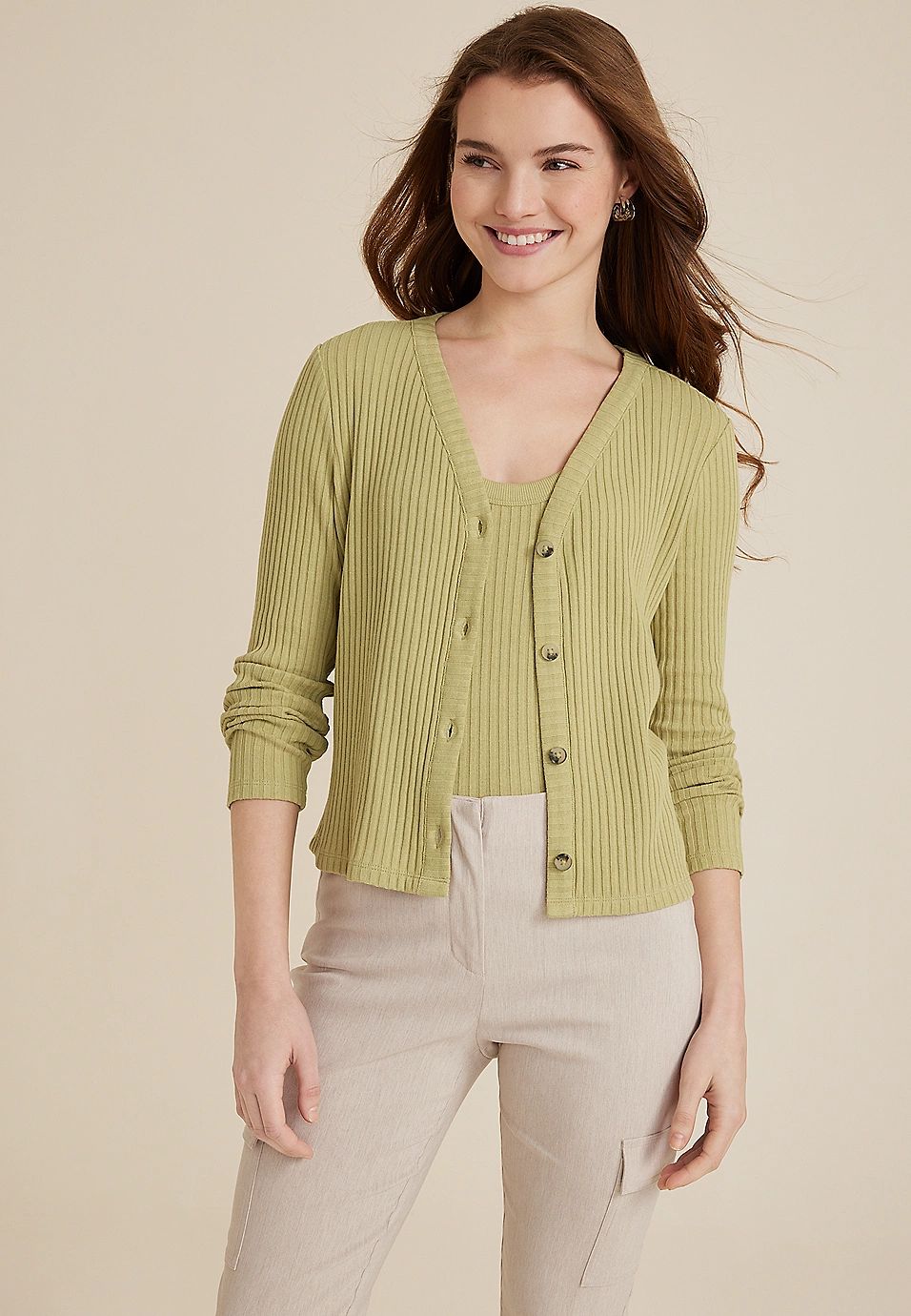 Button Front Cardigan | Maurices