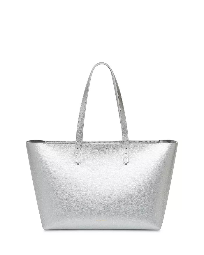 Small Metallic Leather Zip Top Tote | Bloomingdale's (US)