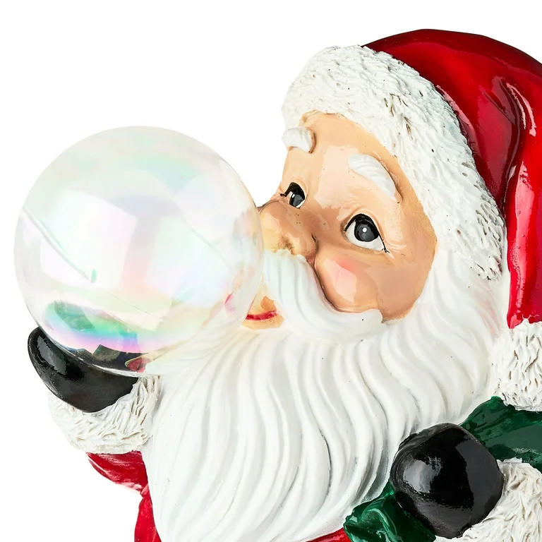 Santa with Bubble Christmas Tabletop Decoration, Red and White, 8.75", by Holiday Time | Walmart (US)