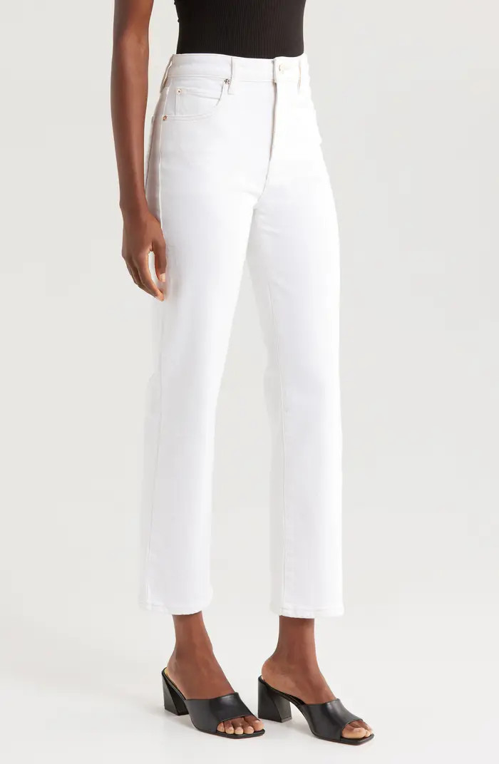 The Ruler High Waist Crop Straight Leg Jeans | Nordstrom