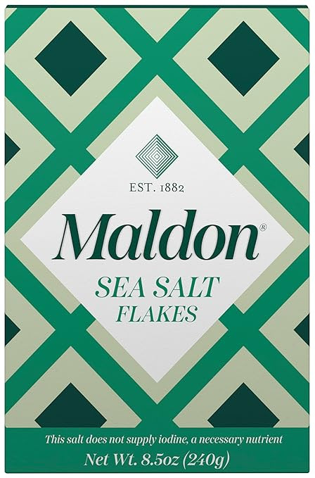 Maldon Salt, Sea Salt Flakes, 8.5 oz (240 g), Kosher, Natural, Handcrafted, Gourmet, Pyramid Crys... | Amazon (US)