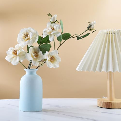 Blue Small Ceramic vase Dry Flower Vases for Home Decor Bohe vase Dried Flowers Home, Living Room,Modern, Minimalist,Centerpieces Office Desk Best Decoration(S Blue) | Amazon (US)