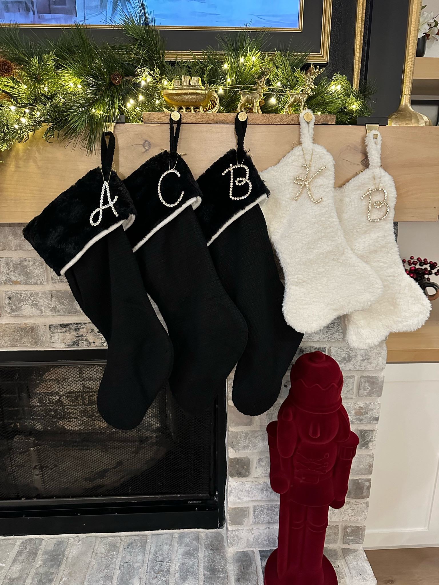 Our rhinestone monogram stocking tags! They sparkle so pretty in person. @baublebar #baublebar #stocking #stockingtag 

#LTKSeasonal #LTKHoliday #LTKHome