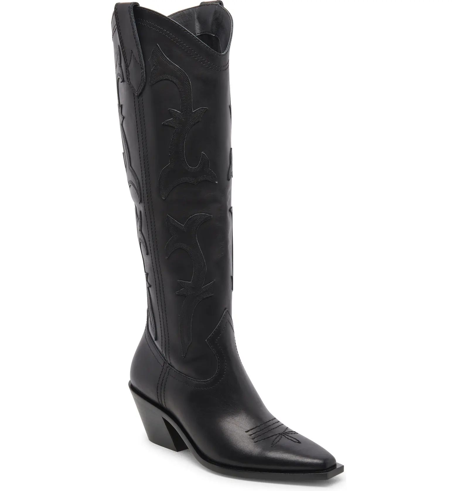 Complete your look with the classic Western style of this block-heel boot featuring distinctive a... | Nordstrom