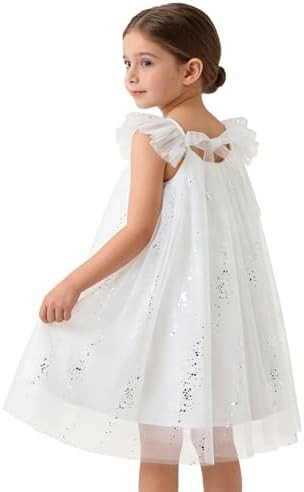 NNJXD Flower Girl's Wedding Dress Lace Sleeveless Tulle Summer Vintage Dresses | Amazon (US)