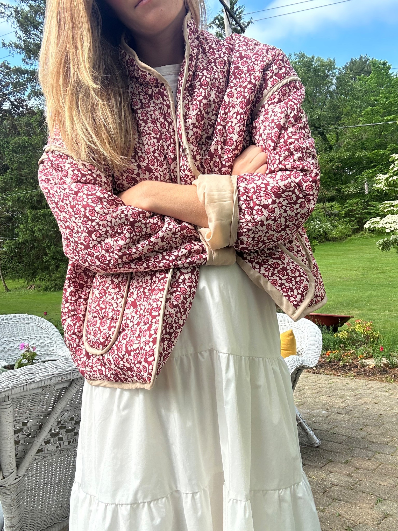 the cutest free people look-a-like floral quilted jacket 😍 I got a small which is still a nice oversized fit 

#LTKSeasonal #LTKFindsUnder100 #LTKFindsUnder50