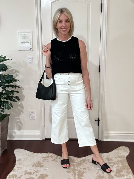These Viral Amazon wide leg crops are worth the hype! Fits true to size and I’m wearing a 6. Stretchy but won’t stretch out… the perfect combo. Exposed pockets on the backside. Perfect for summer! 

Amazon pants, white pants, summer outfit, crochet top, crop pantss

#LTKOver40 #LTKStyleTip #LTKFindsUnder50