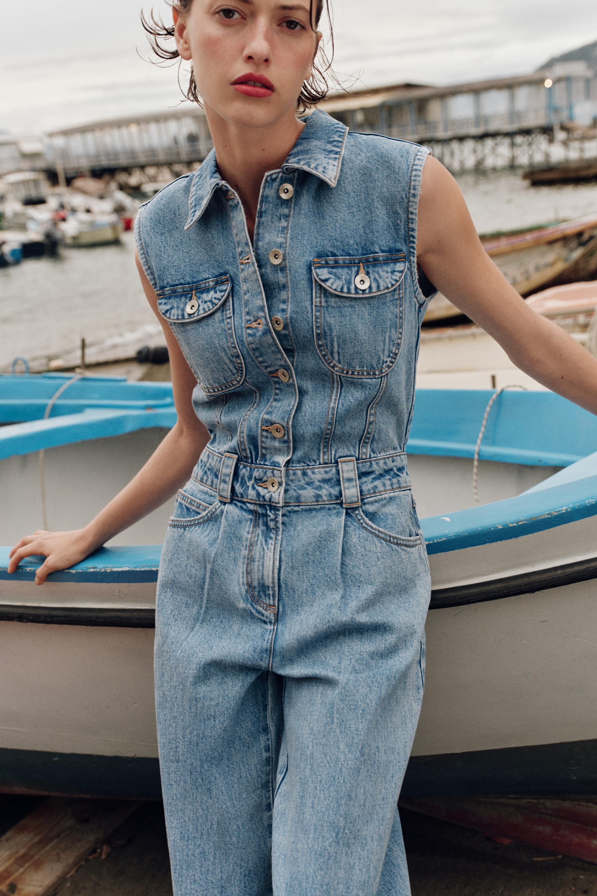 Z1975 DENIM BALLOON LEG JUMPSUIT | Zara UK
