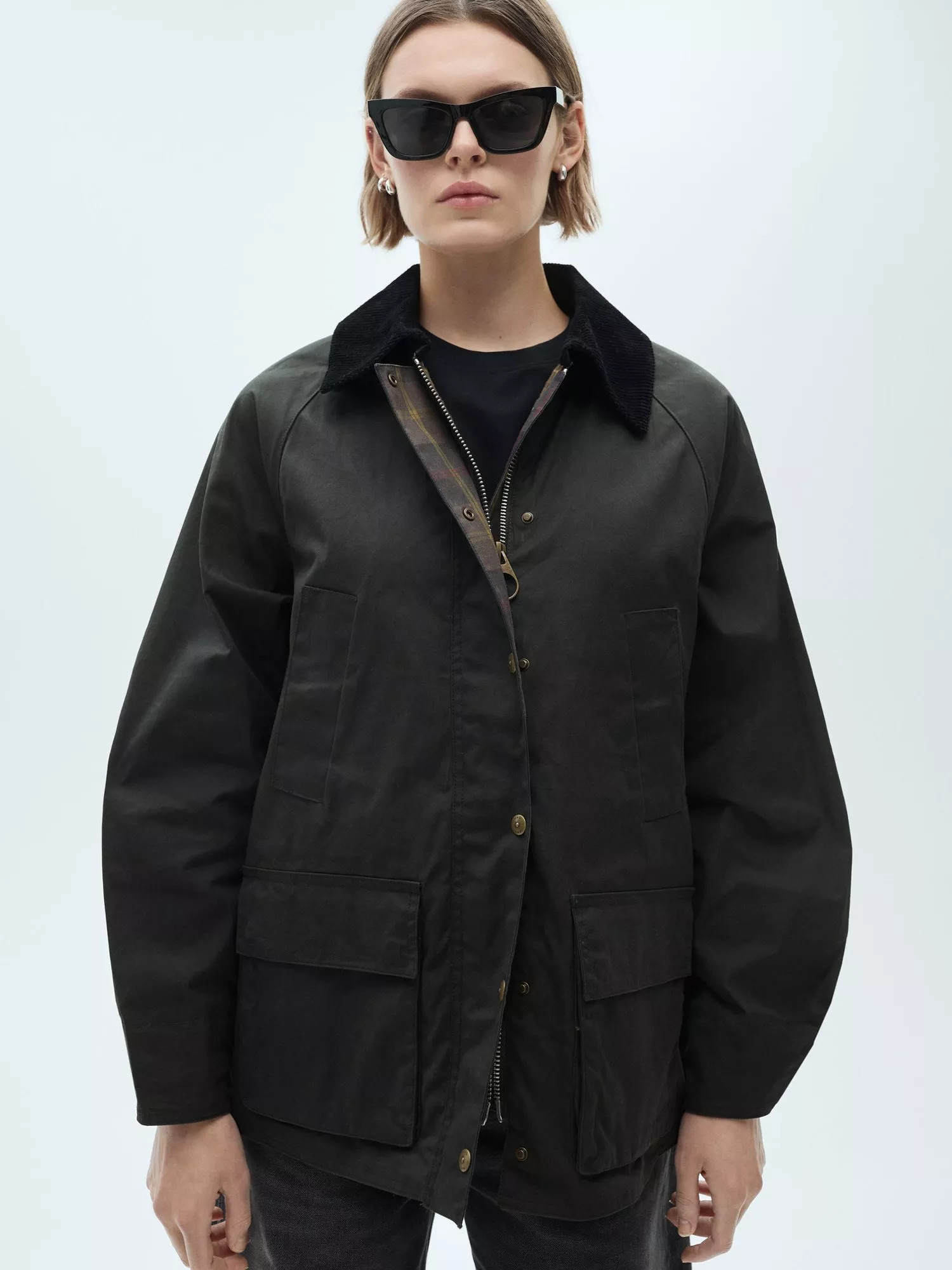 MangoNiagara Cotton Contrast Collar Parka | John Lewis (UK)