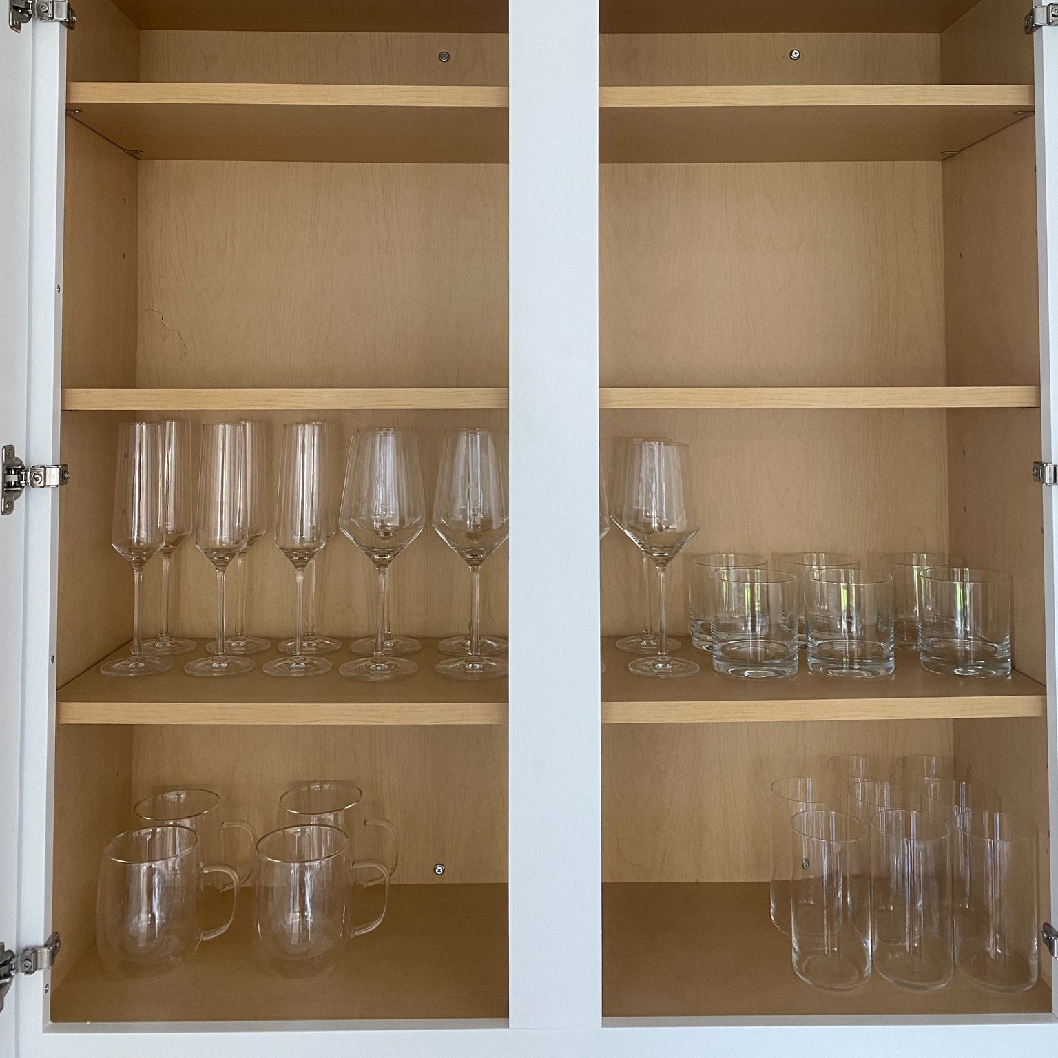 drinkware essentials || champagne flutes, red wine glasses, white wine glasses, cocktail glasses, double wall coffee mugs, tall drinking water glasses (bought two sets)

#LTKHome