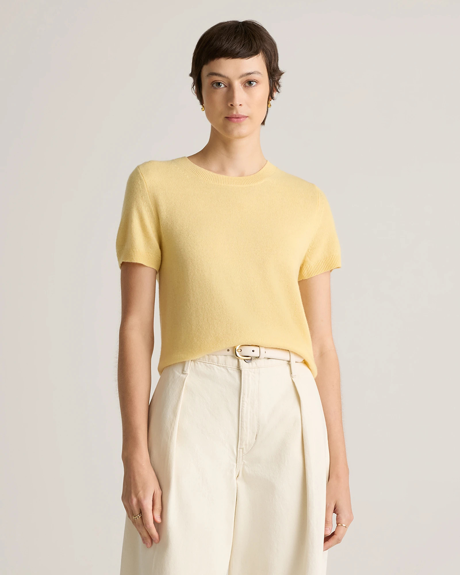 Cashmere Tee | Quince in Butter Yellow | Quince