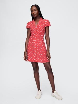 Crepe Floral Mini Dress | Gap (US)