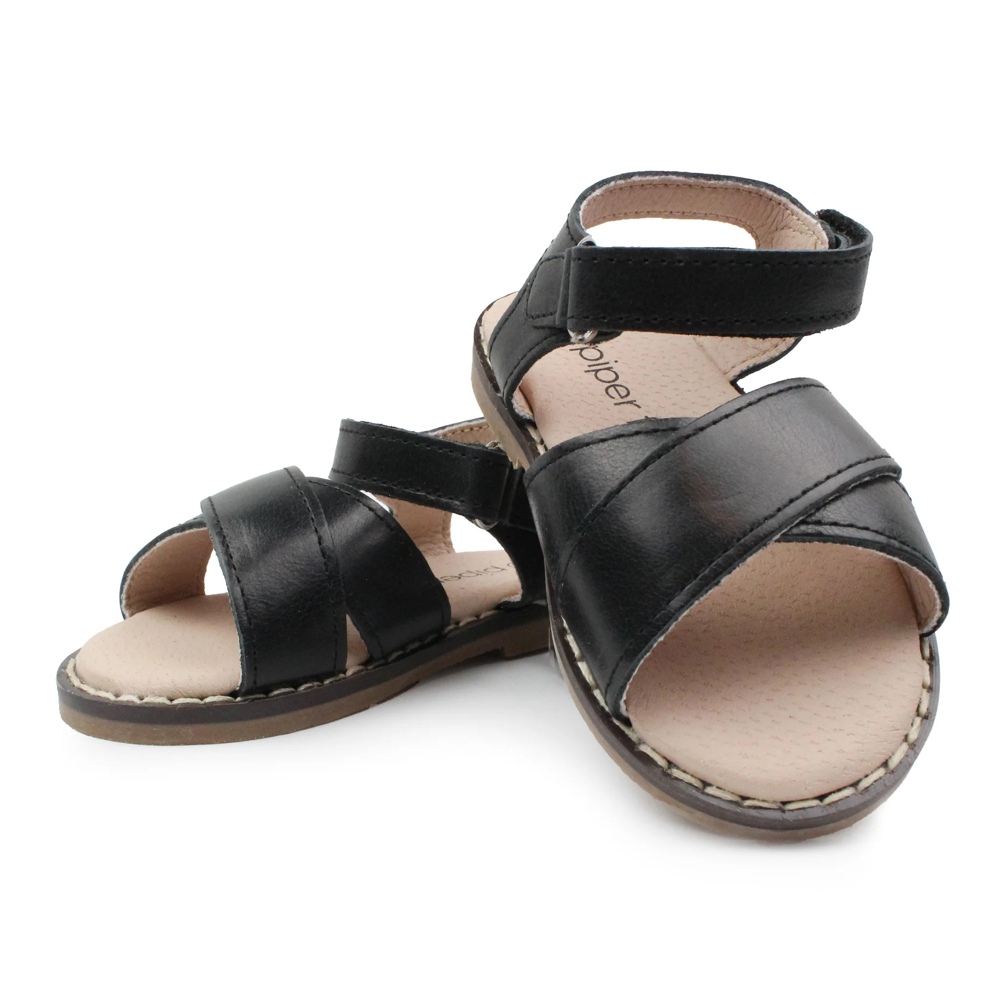 Piper Finn - Baby & Toddler Girl Shoes - Classic Sandals - Black | Piper Finn