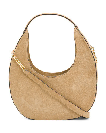 Made In Italy Suede Crescent Moon Rem Crossbody | TJ Maxx