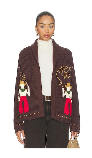 The Lasso Lodge Cardigan in Umber | Revolve Clothing (Global)