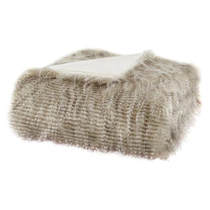 50"x60" Adelaide Faux Fur Throw Blanket - Madison Park | Target