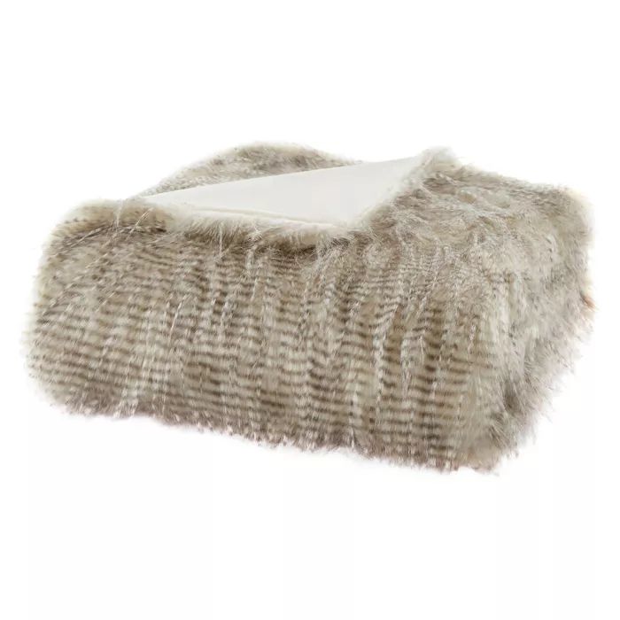 50"x60" Adelaide Faux Fur Throw Blanket - Madison Park | Target
