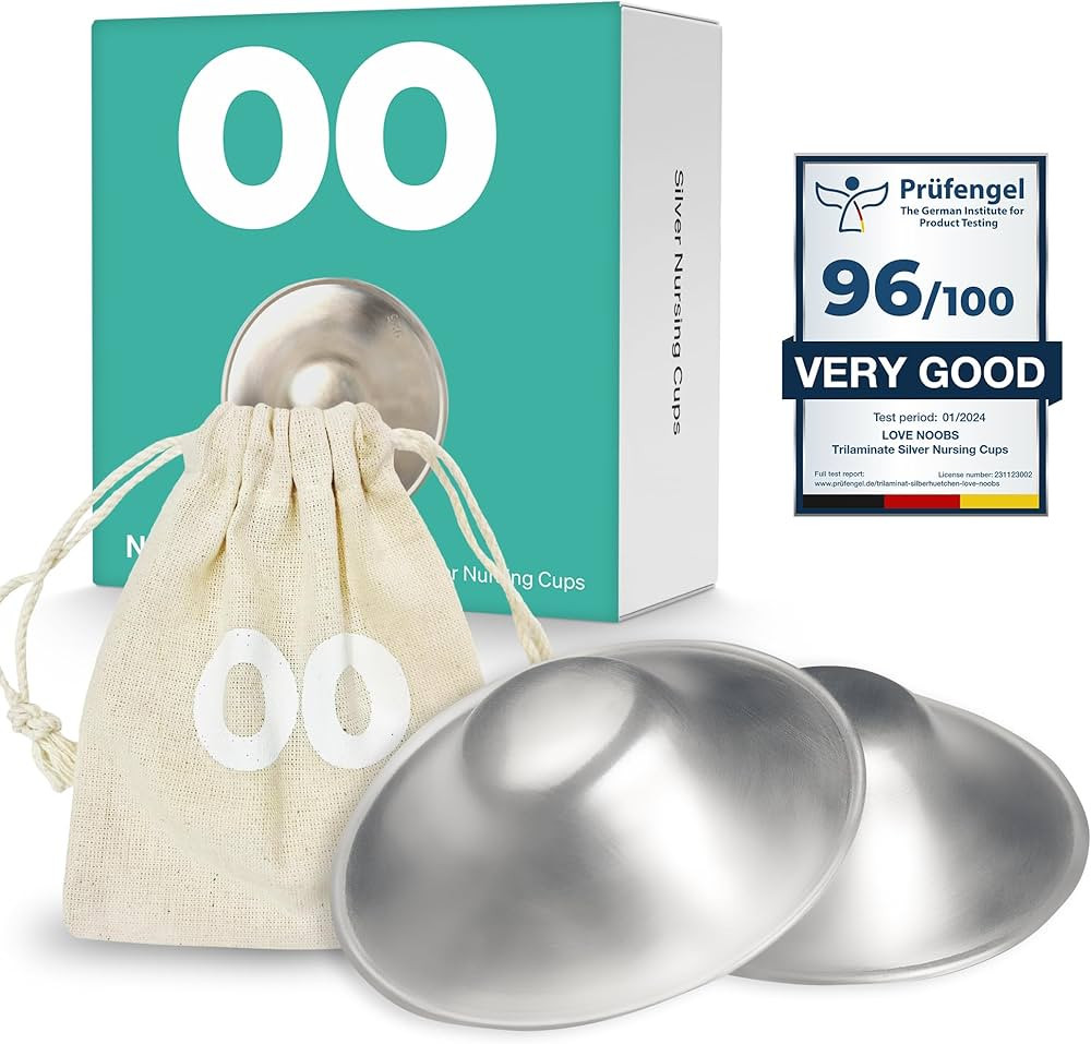 The Original Silver Nursing Cups by LoveNoobs, Nipple Shields for Breastfeeding Newborn, 999 Grad... | Amazon (US)