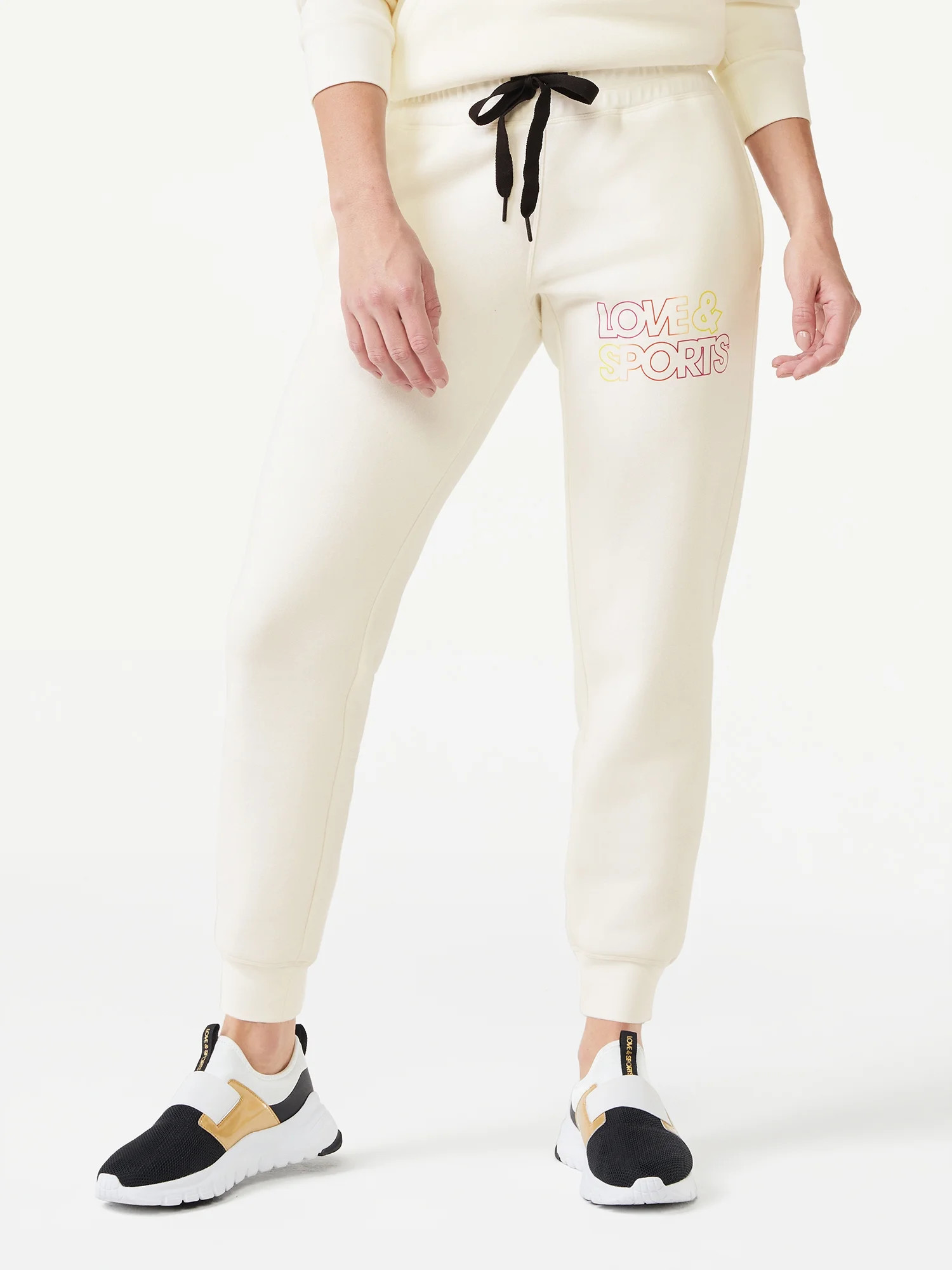 Love & Sports Women's Heavyweight Fleece Sweatpants | Walmart (US)