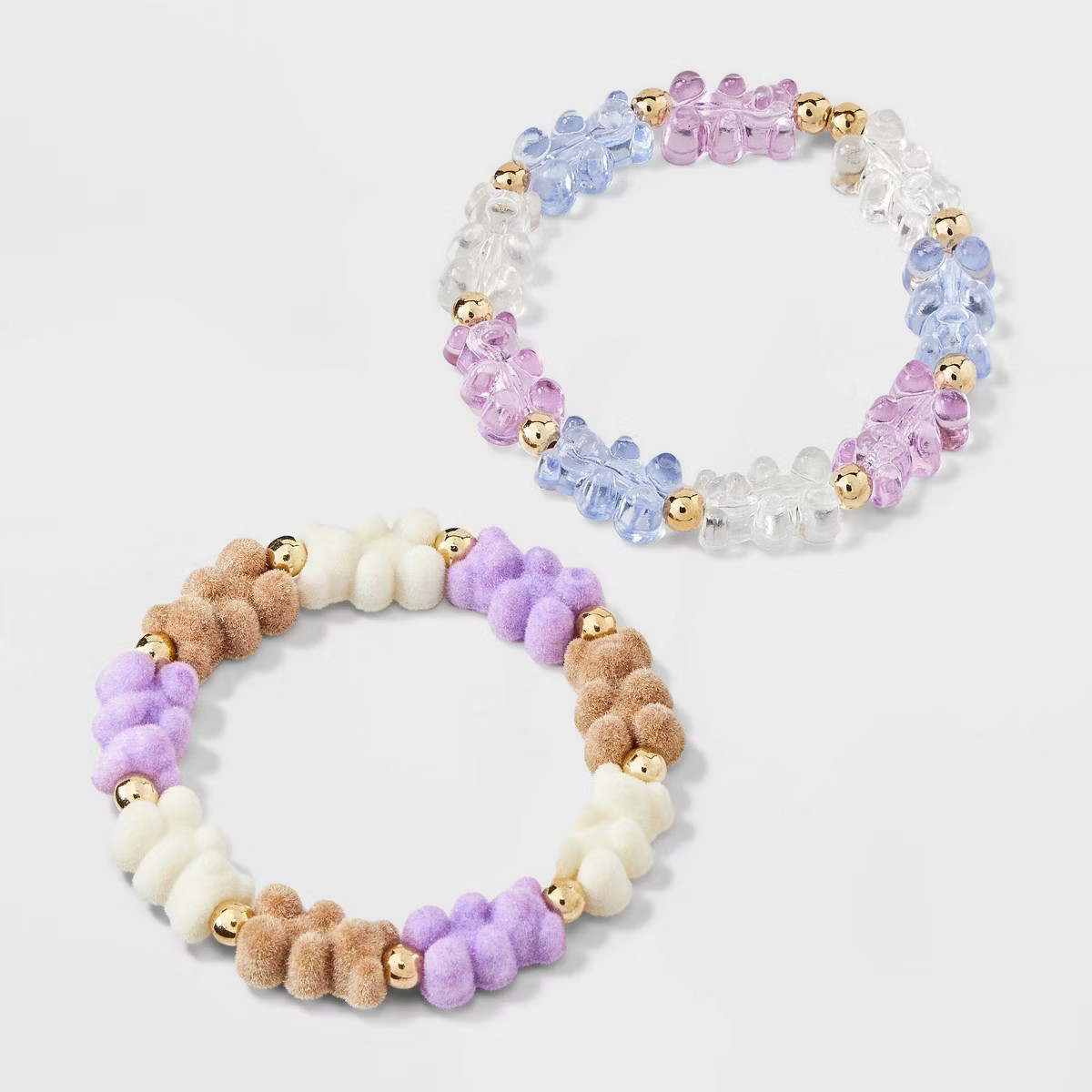 Girls' 2pk Stretch Bear Bracelet Set - Cat & Jack™ | Target