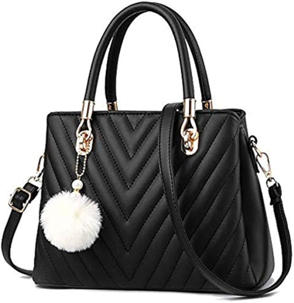 Purses and Handbags for Women Fashion PU Leather Tote Bag Top Handle Satchel Shoulder Bags for La... | Amazon (US)