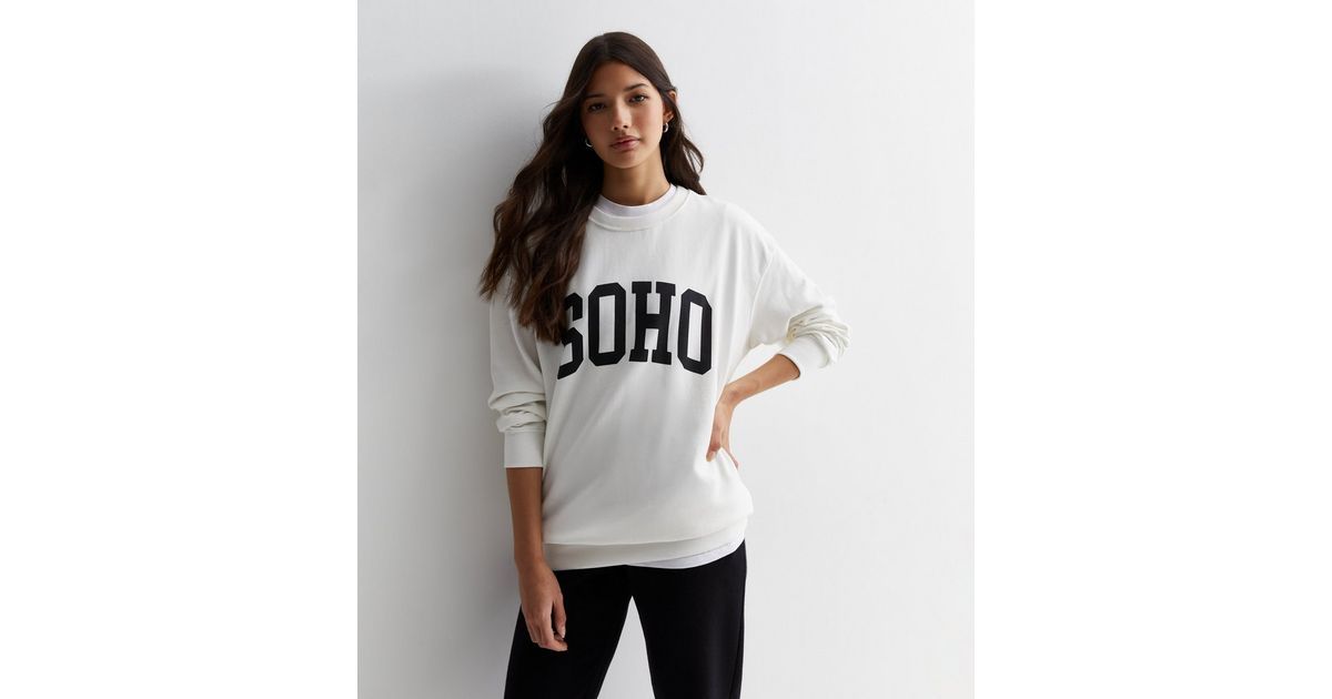 Off White Soho Logo Sweatshirt | New Look | New Look (UK)