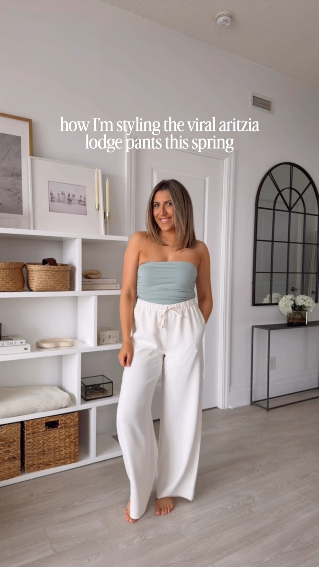 Here’s how I’m styling the viral aritzia lodge pants this spring 🤍🫧 

#LTKmomlife #LTKgrwm